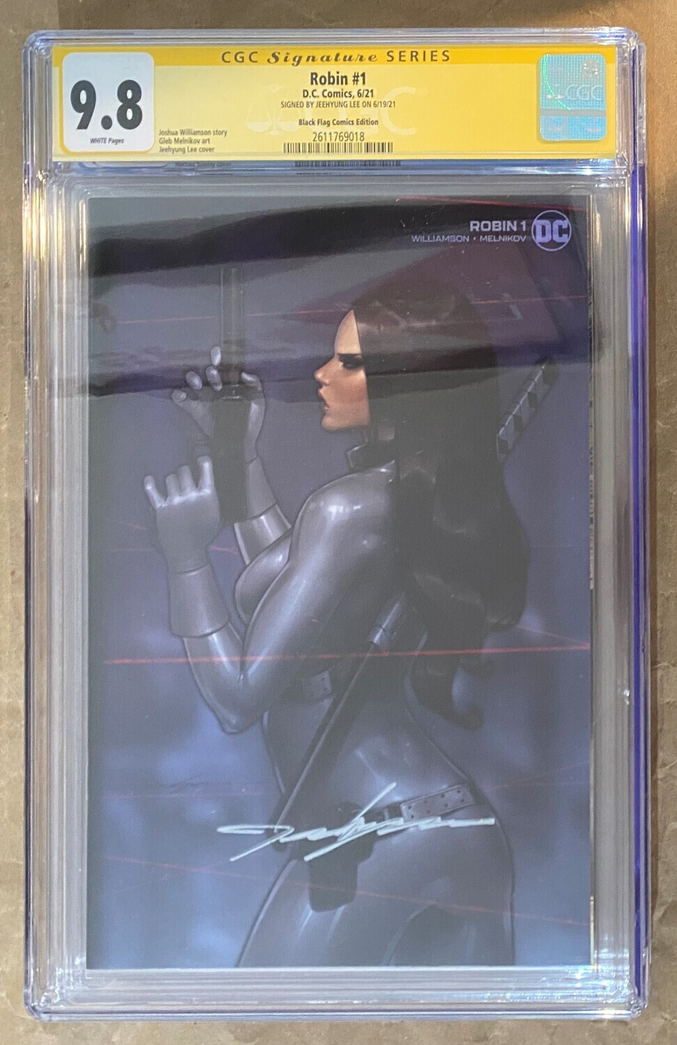 Robin #1 - Black Flag Minimal Trade - CGC 9.8 (Signature Series)