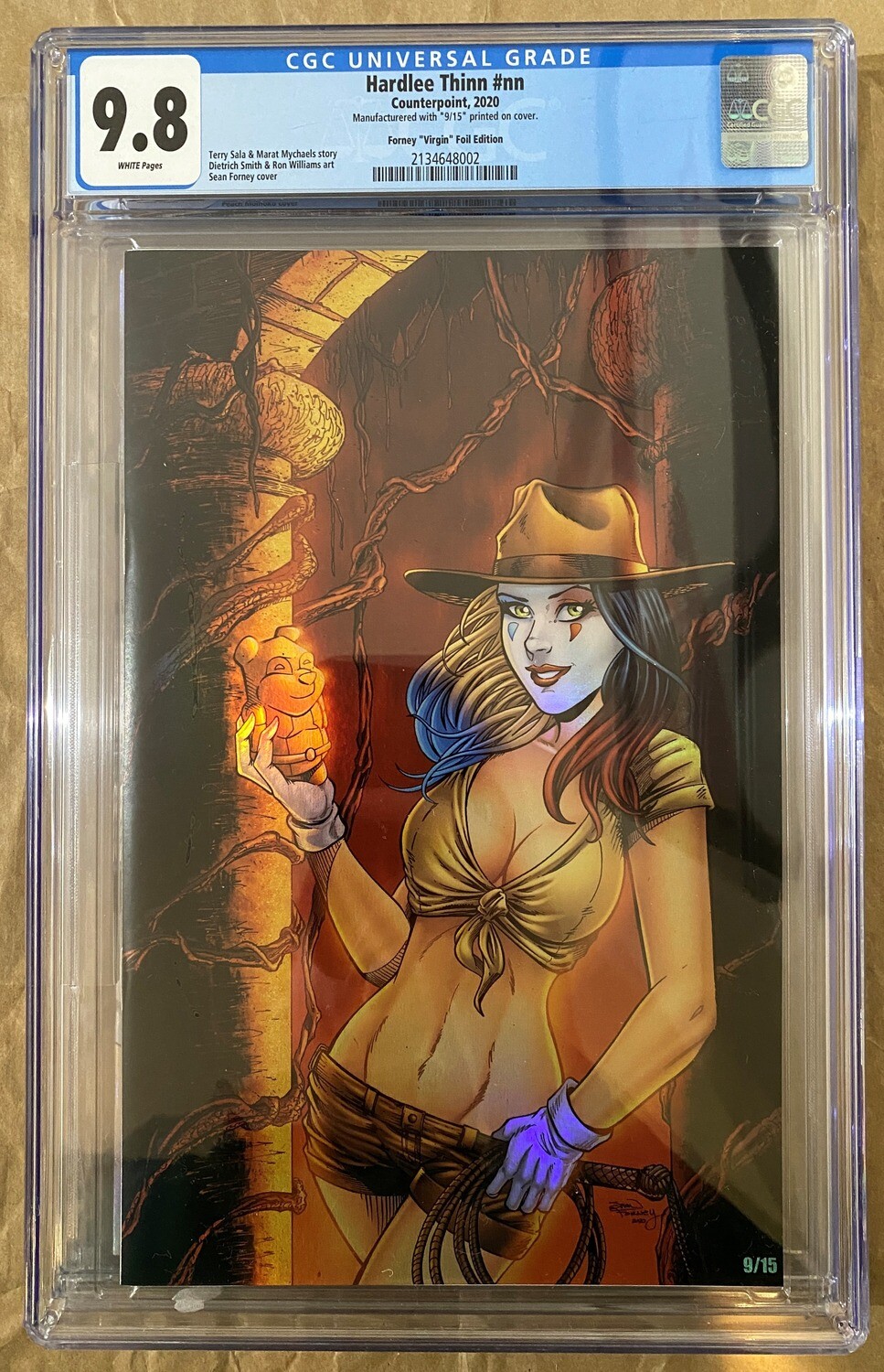 Hardlee Thinn - Indiana Jones Cosplay Virgin Foil Exclusive - CGC 9.8