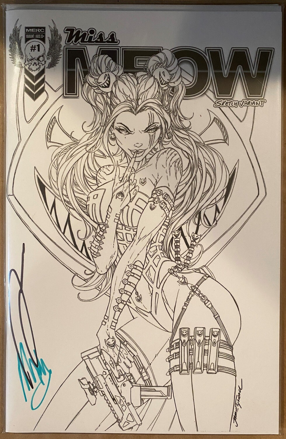 Miss Meow #1 - Fight Like a Girl Sketch (SIGNED)