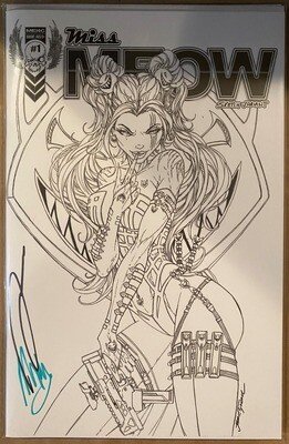 Miss Meow #1 - Fight Like a Girl Sketch (SIGNED)