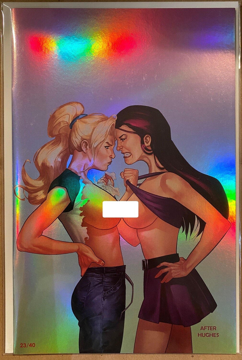 Valkyrie Saviors #1 - Betty vs Veronica Naughty Virgin Holofoil