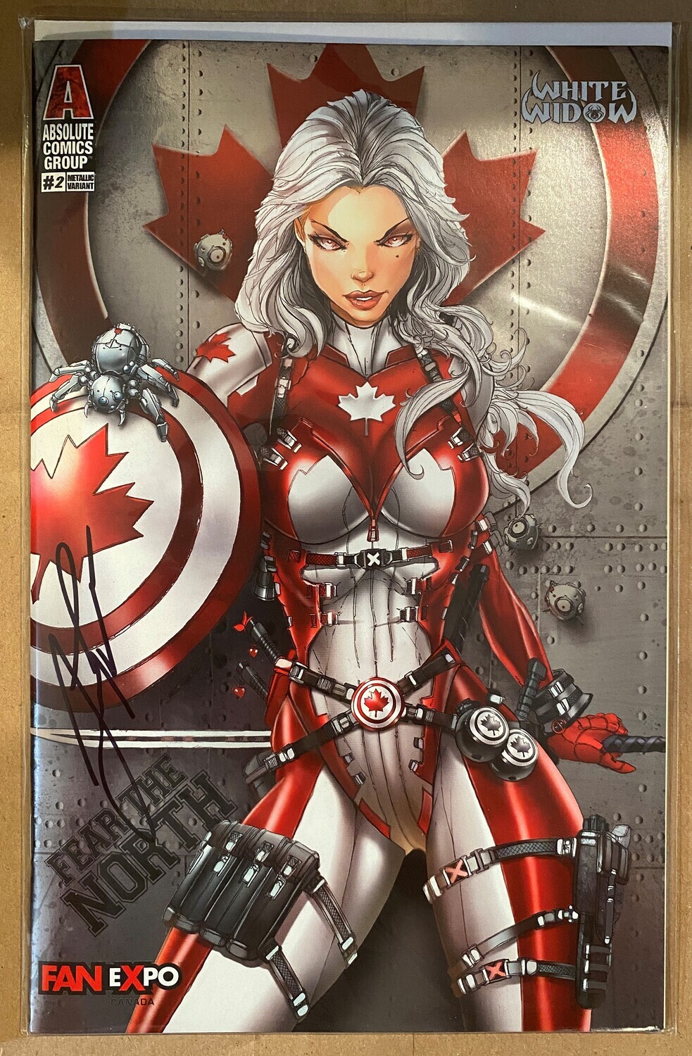 White Widow #2 - Captain Canada Foil (SIGNED)