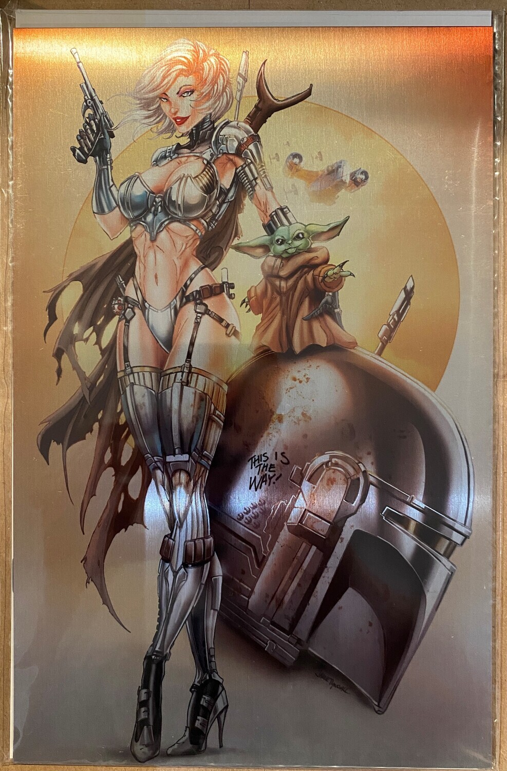 White Widow #4 - Mandalorian &amp; Child Virgin Metal