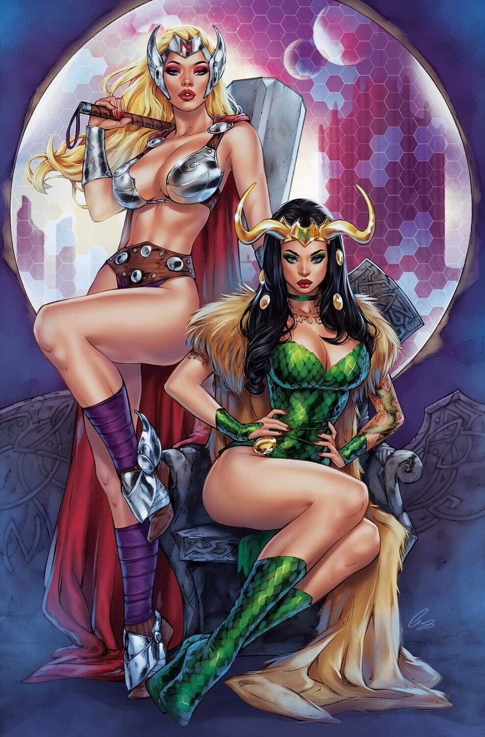 Notti &amp; Nyce Cosplay Gallery - Loki &amp; Thor Cosplay Virgin Holofoil