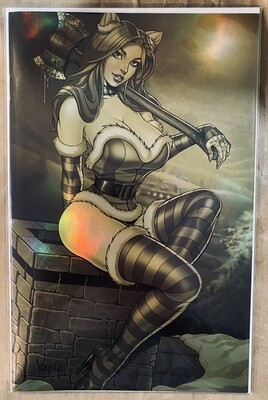 Totally Rad Comics: Kitty Banger #1 - Christmas Virgin Gold Holofoil Exclusive