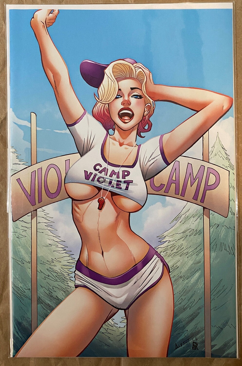 Totally Rad Comics: Camp Retro #1 - Violet Virgin Variant