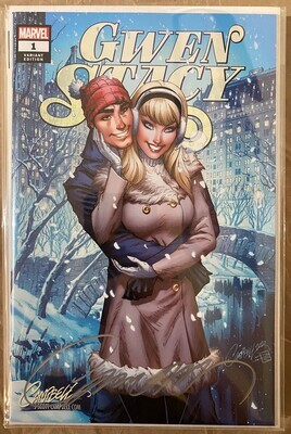 Gwen Stacy #1 - J. Scott Campbell Winter Exclusive SIGNED with CoA