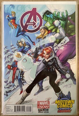 Avengers #24 - Midtown Comics Snowball Fight Variant