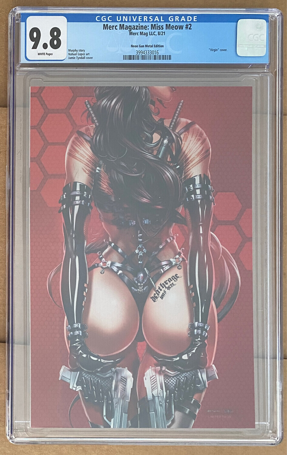 Miss Meow #2 - Neon Gun Virgin Metal - CGC 9.8