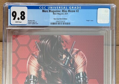 Miss Meow #2 - Neon Gun Virgin Metal - CGC 9.8