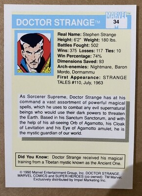 Marvel Comics Super Heroes - Doctor Strange Card