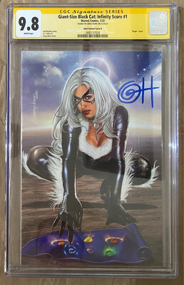 Giant-Size Black Cat: Infinity Score #1 - Greg Horn - Virgin Exclusive - CGC 9.8 (Signature Series)