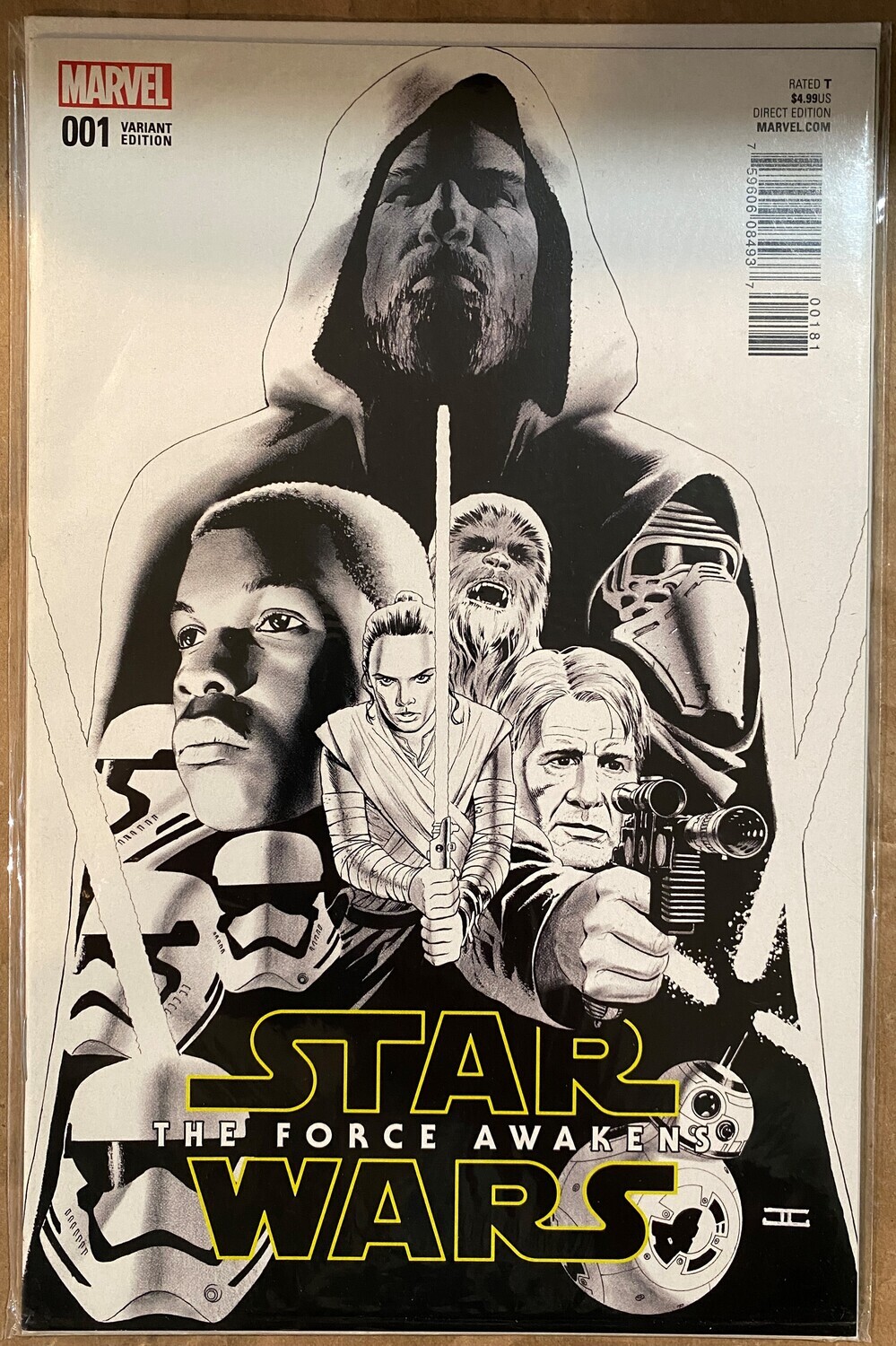 Star Wars: The Force Awakens #1 - Black &amp; White Variant