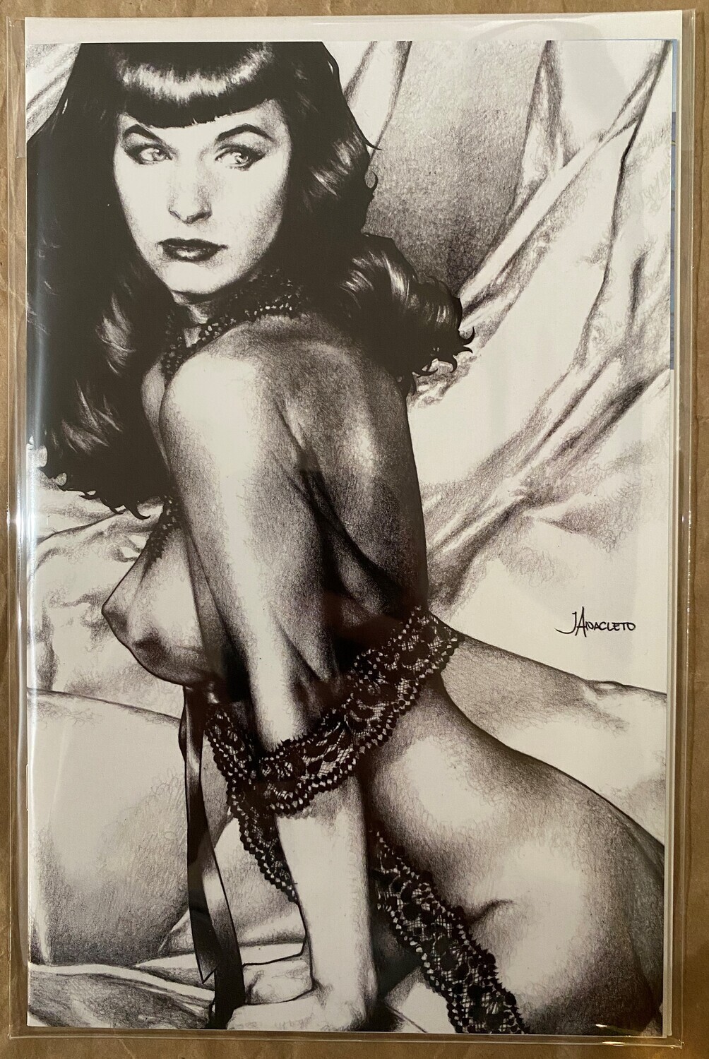 Bettie Page #1 - Vintage Black &amp; White Virgin Exclusive