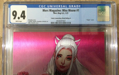 Miss Meow #1 - Comics Connection Virgin Metal - CGC 9.4