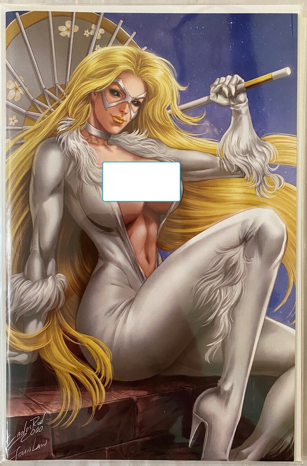 Samurai of Oz #3 - White Cat Cosplay Virgin Semi-Topless Variant