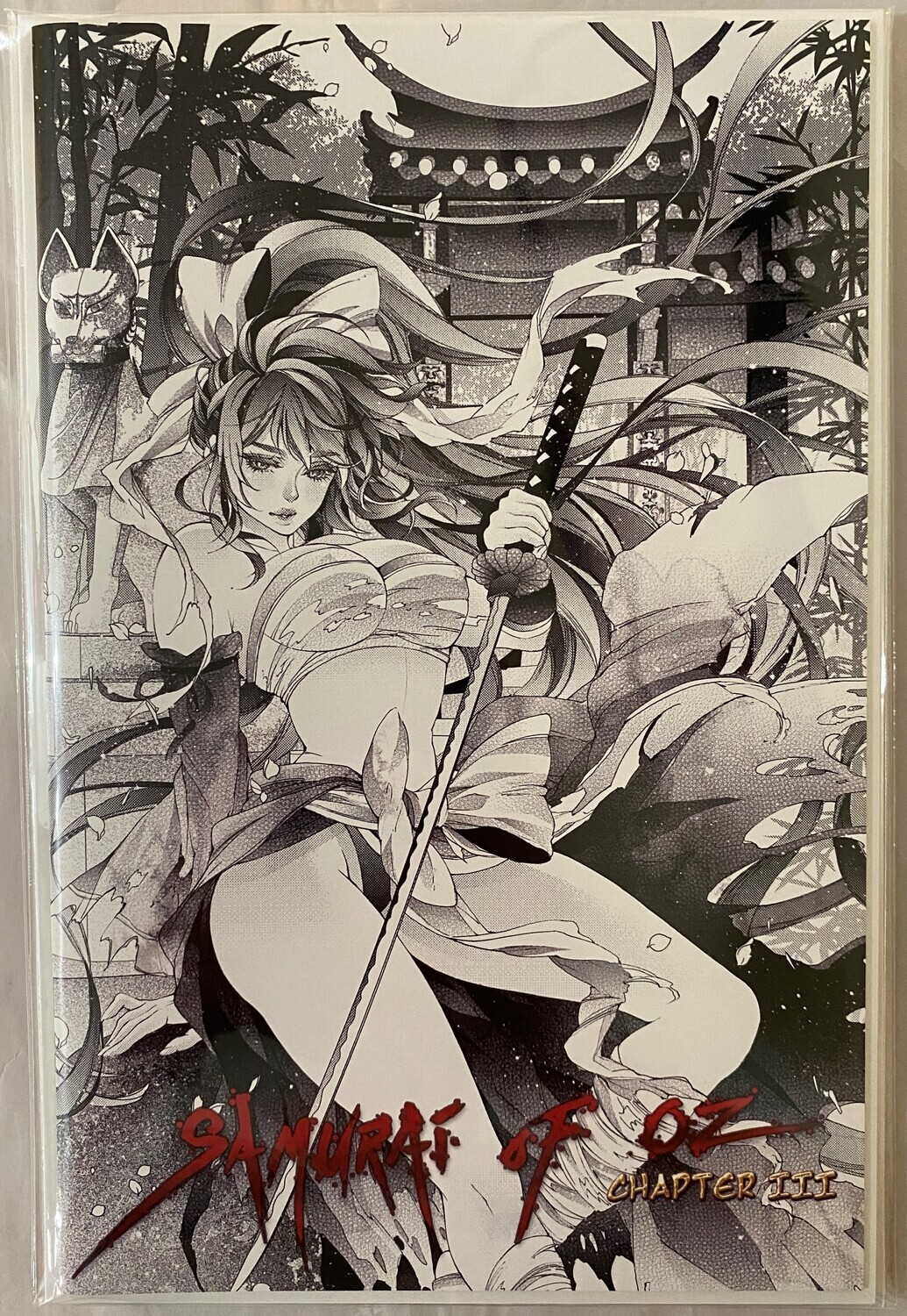 Samurai of Oz #3 - Edge of the Forest Black &amp; White Manga Variant