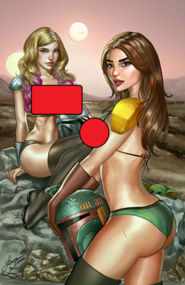 Totally Rad Wars #3 - Boba &amp; Mando Naughty Virgin Variant