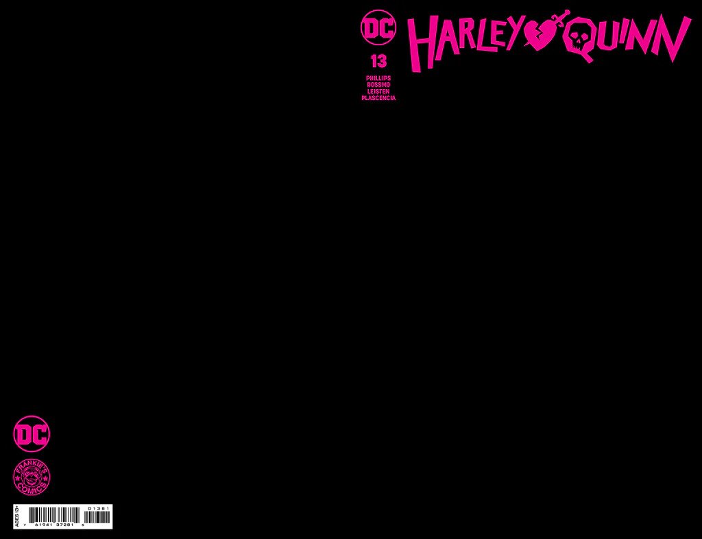 Harley Quinn #13 - Black Blank Sketch Cover