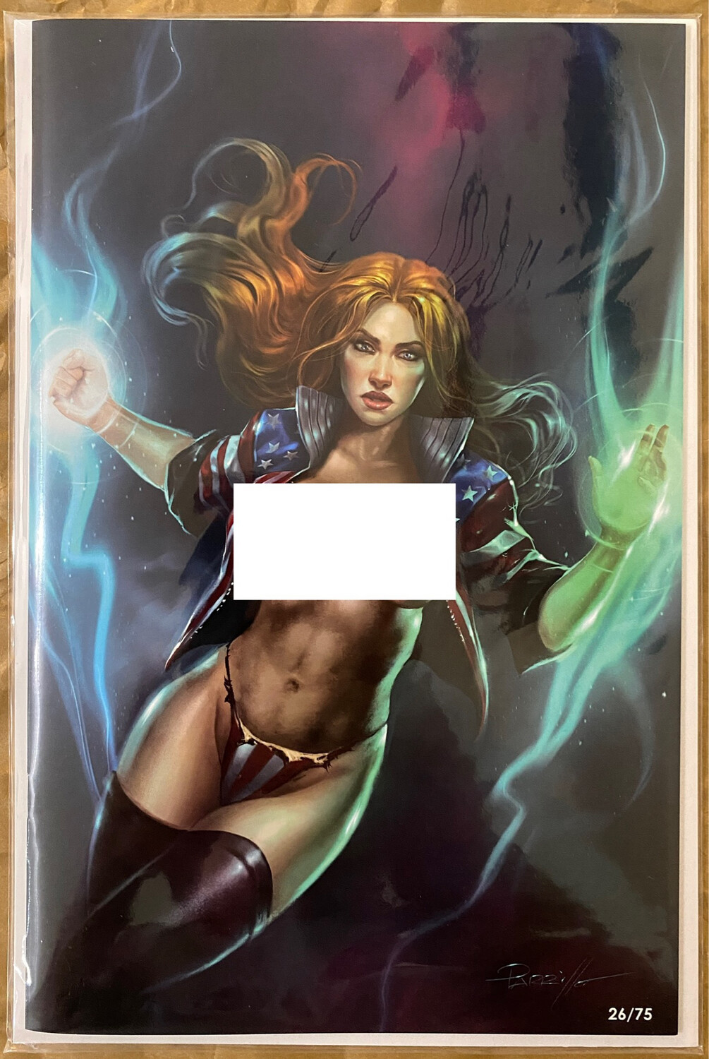 Patriotika United #3 - Emerald Surge Virgin Topless Kickstarter Exclusive