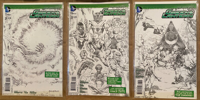 Green Lantern Lightsmiths 1:25 Ratio Variant Set - Green Lantern / Green Lantern Corps / Green Lantern New Guardians / Larfleeze / Red Lanterns