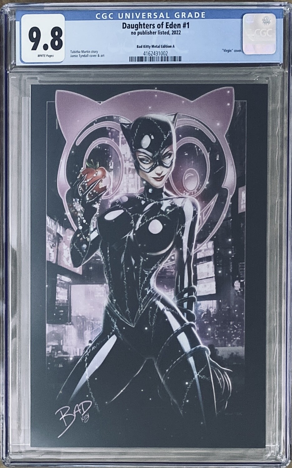Daughters of Eden #1 - Bad Kitty Cosplay Virgin Metal Exclusive - CGC 9.8