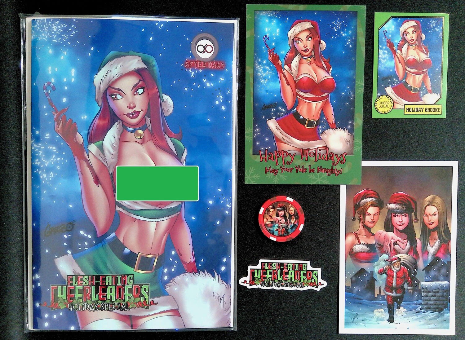 Flesh Eating Cheerleaders from Outer Space Holiday Special - Candy Cane Naughty Variant + Kickstarter Stretch Goals