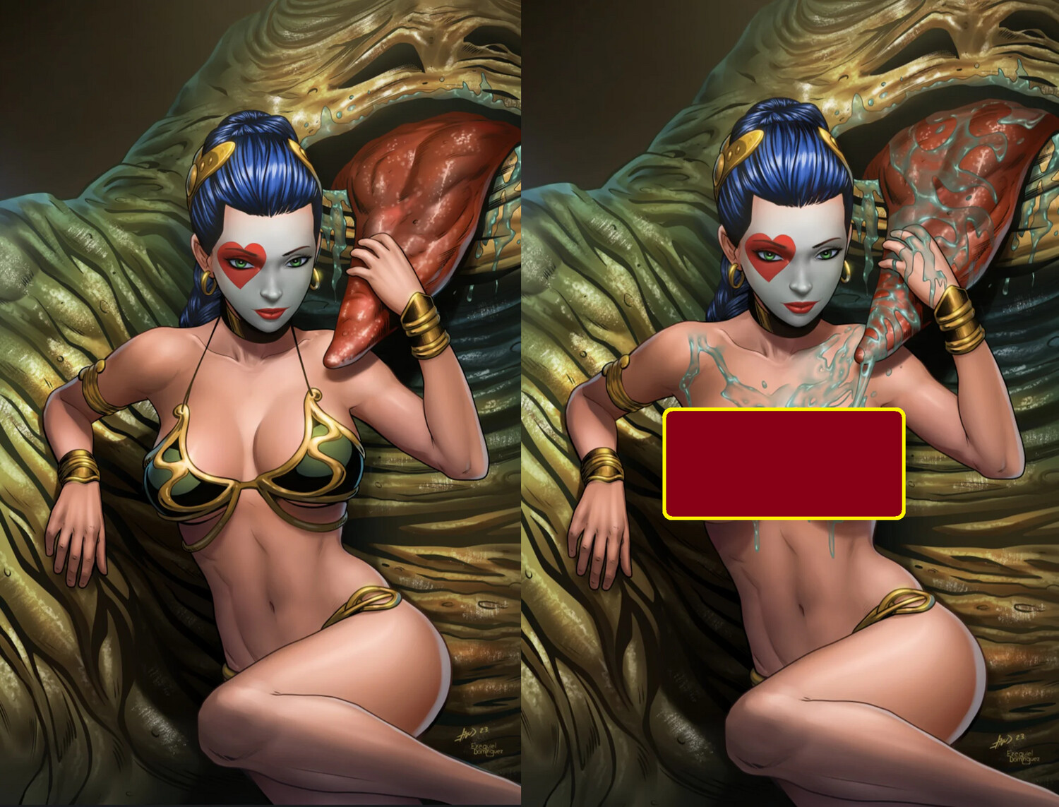 Totally Rad Wars #1 - May the 4th Slave Leia Nice &amp; Naughty Slime Virgin Exclusive Set (Pre-Sale)