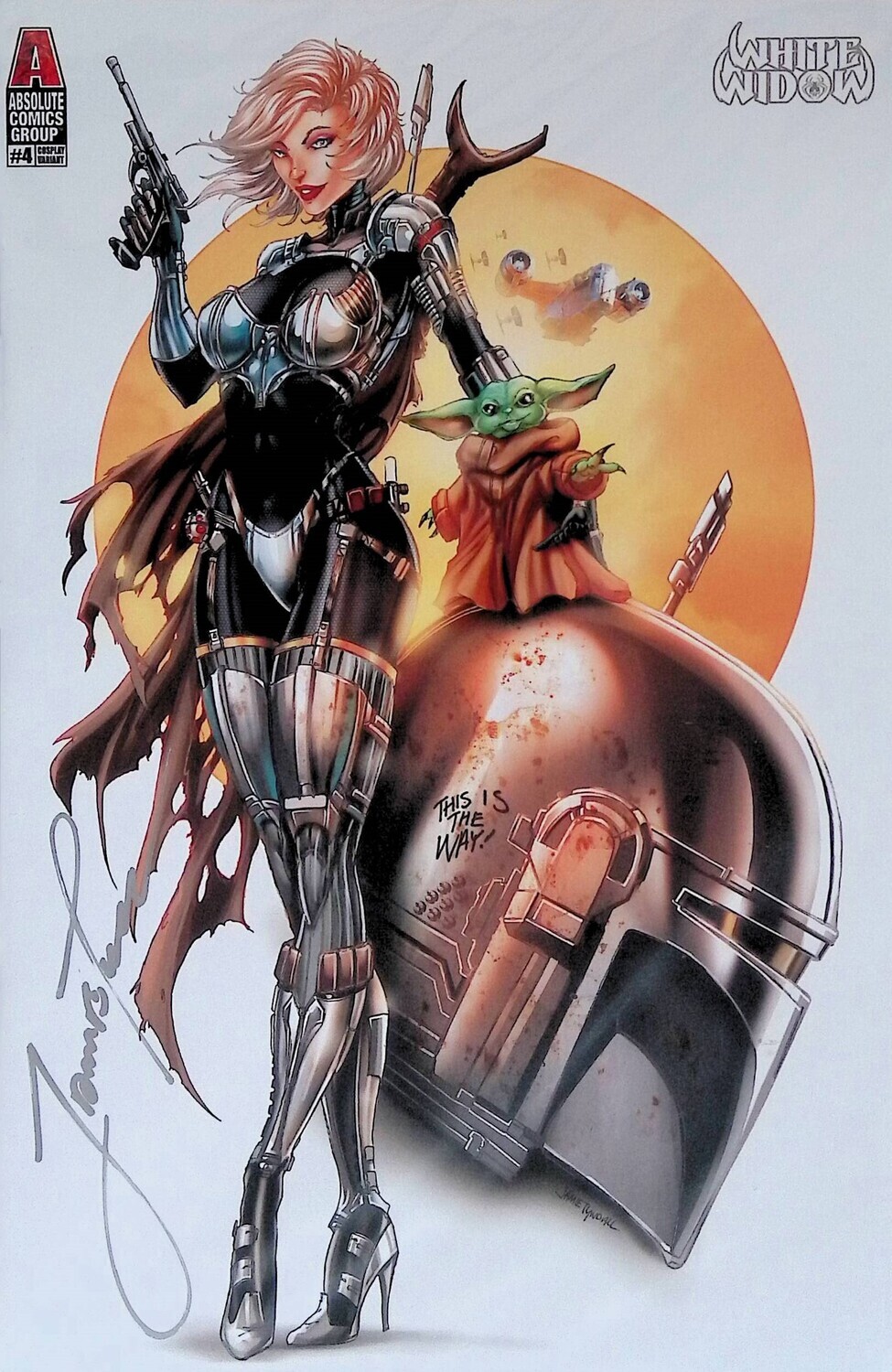 White Widow #4 - Mando &amp; Grogu Cosplay Trade, Signed/Unsigned: Signed