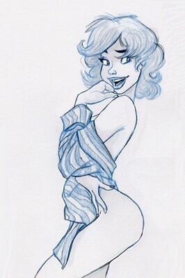 Notti &amp; Nyce: Playtime - January Playboy Homage Sketch Crystal Fleck Virgin Exclusive