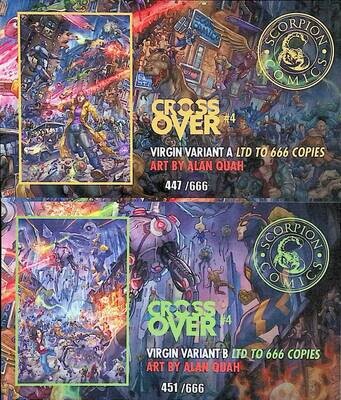 Crossover #4 -Scorpion Comics - Alan Quah Connecting Cover Virgin Variant Set