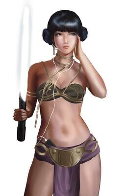 !Cherry Fox Comics Exclusive - Con Artists #4 - Jedi Girl Virgin Holofoil Slave Leia