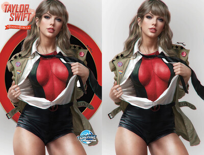 ! Taylor Swift Female Force #1 - Shikarii - Revealing Hero - Trade &amp; Virgin Exclusive Set (Pre-Sale)