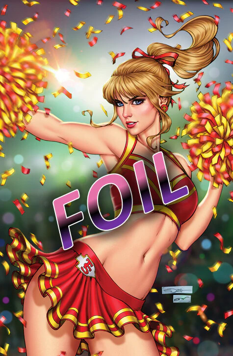 Taylor Swift Female Force #1 - Suhng - Red &amp; Gold Cheerleader - Virgin Foil Exclusive