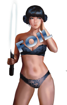 !Cherry Fox Comics Exclusive - Con Artists #4 - Jedi Girl Virgin Lingerie Holofoil