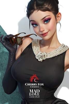 !Cherry Fox Comics Exclusive - Mad Love #1 - Breakfast at Tiffany's - Holly Golightly Lingerie Cosplay - Virgin Variant
