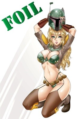 !Cherry Fox Comics Exclusive - Valkyrie Saviors #1 - May the 4th - Sexy Lady Fett -  Virgin Cover (Foil)