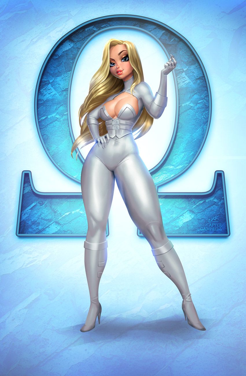 Patriotika United - Emma Frost Cosplay Virgin Ultra Rare Exclusive