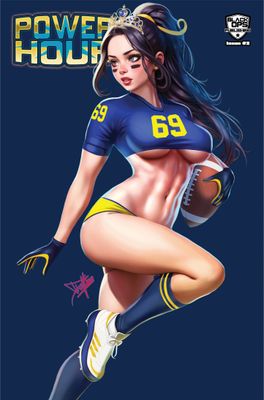 ! Cherry Fox Comics - Power Hour #2 - Dhaxina - Princess Belle &quot;Go Blue&quot; Trade Exclusive