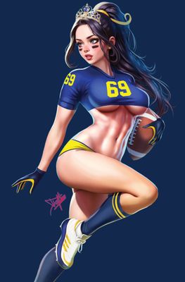 ! Cherry Fox Comics - Power Hour #2 - Dhaxina - Princess Belle &quot;Go Blue&quot; Virgin Exclusive