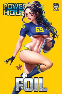 ! Cherry Fox Comics - Power Hour #2 - Dhaxina - Princess Belle &quot;Go Blue&quot; Trade Foil Exclusive
