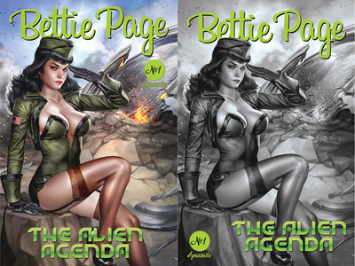 Bettie Page: Alien Agenda #1 - Area 51 Crash Variants