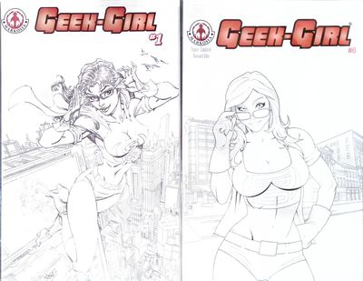 Geek-Girl Kickstarter Sketch Variant Set