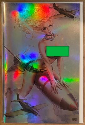 Valkyrie Saviors #1 - Vintage Bomber Naughty Virgin Holofoil Exclusive