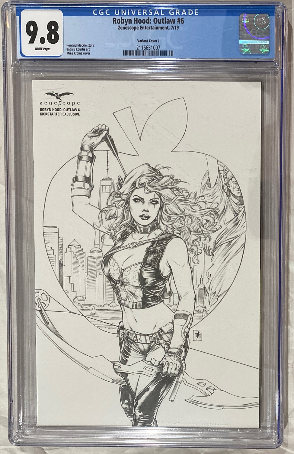 Robyn Hood: Outlaw #6 - Kickstarter Sketch Exclusive - CGC 9.8
