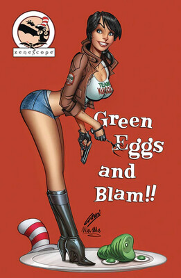 Man Goat &amp; the Bunnyman: Green Eggs &amp; Blam #1 - Dr Zeuss Cosplay Collectible Cover