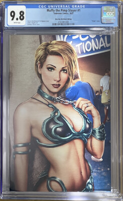 Muffy the Pimp Slayer #1 - May the 4th Slave Leia - Virgin Metal Exclusive - CGC 9.8