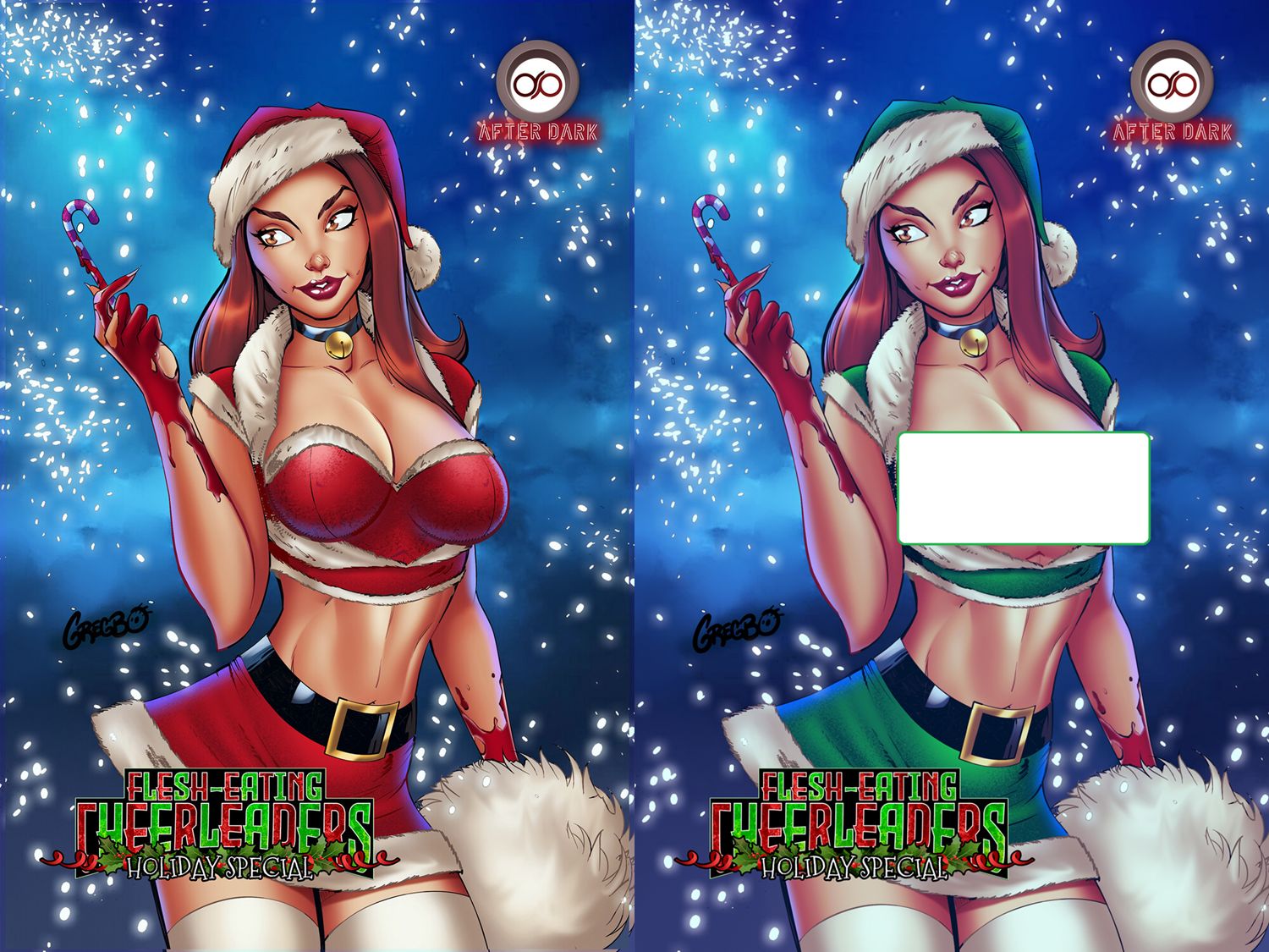 Flesh Eating Cheerleaders from Outer Space Holiday Special - Candy Cane Kickstarter Exclusives