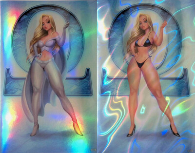 Patriotika United - Emma Frost Cosplay Virgin Holofoil &amp; Lavafoil Exclusives