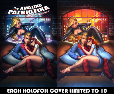 Patriotika Gods &amp; Shadows - J. Scott Campbell Amazing Spiderman Renew Your Vows #2 Homage - Trade &amp; Virgin Holofoil Exclusives